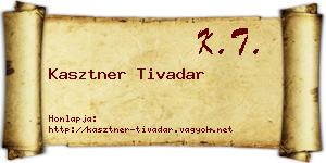 Kasztner Tivadar névjegykártya